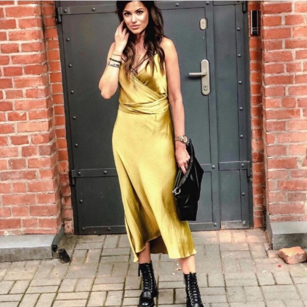 NWT Zara Satin Lingerie Style Dress